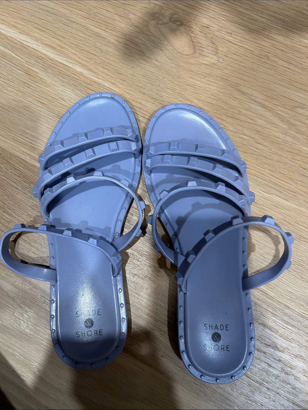 Shade & Shore Lavender Multi-Strap Flat Sandals - Women